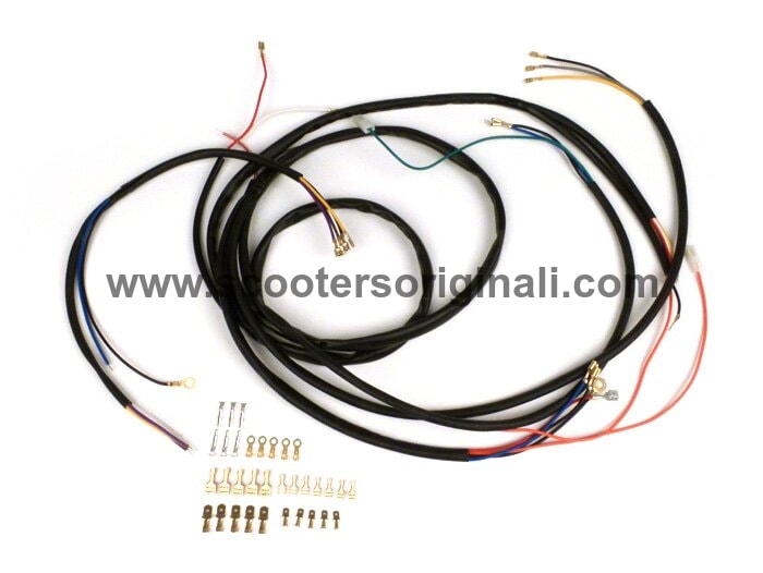 Vespa Wiring Loom / Harness AC Electronic Conversion Without Light Switch Smallframe ' Largeframe - BGM