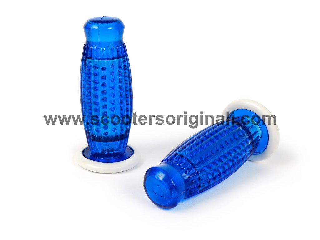 Lambretta Vespa Bubble Superflex Handgrips - Ø=24mm - 120mm - Blue