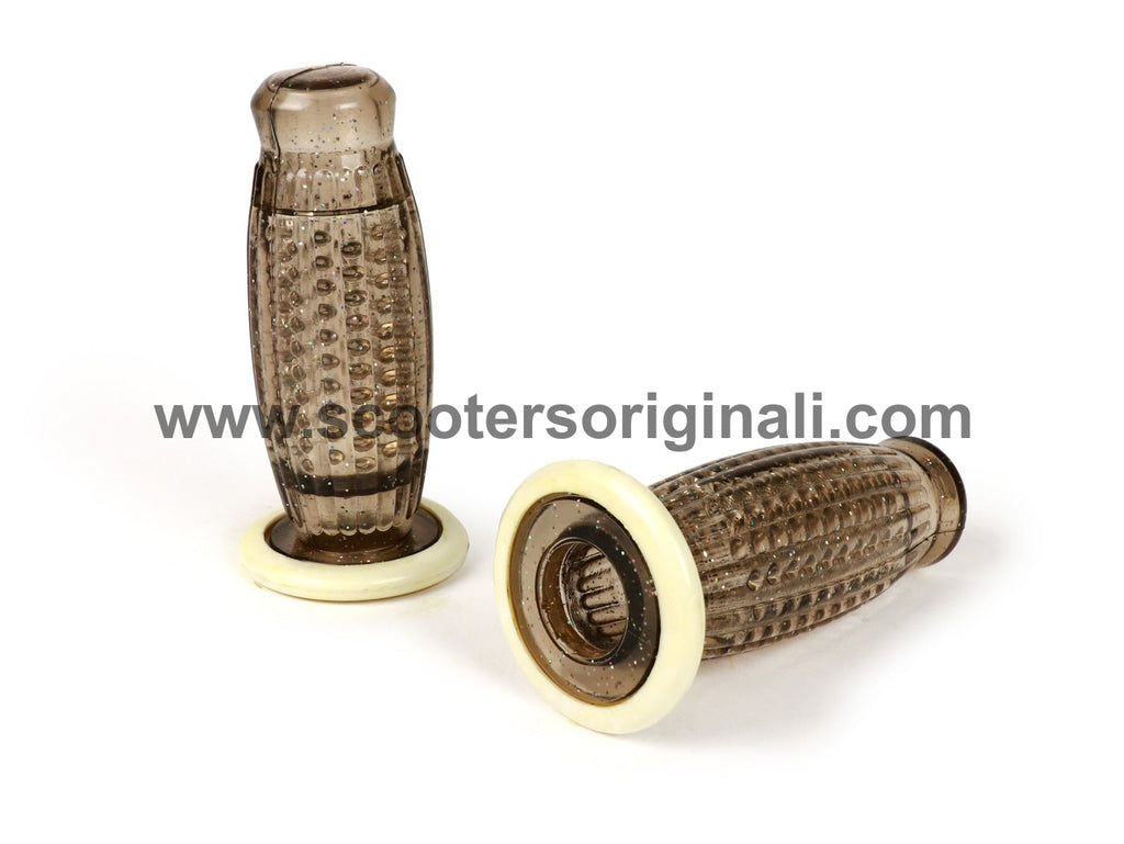 Lambretta Vespa Bubble Superflex Handgrips - Ø=24mm - 120mm - Brown