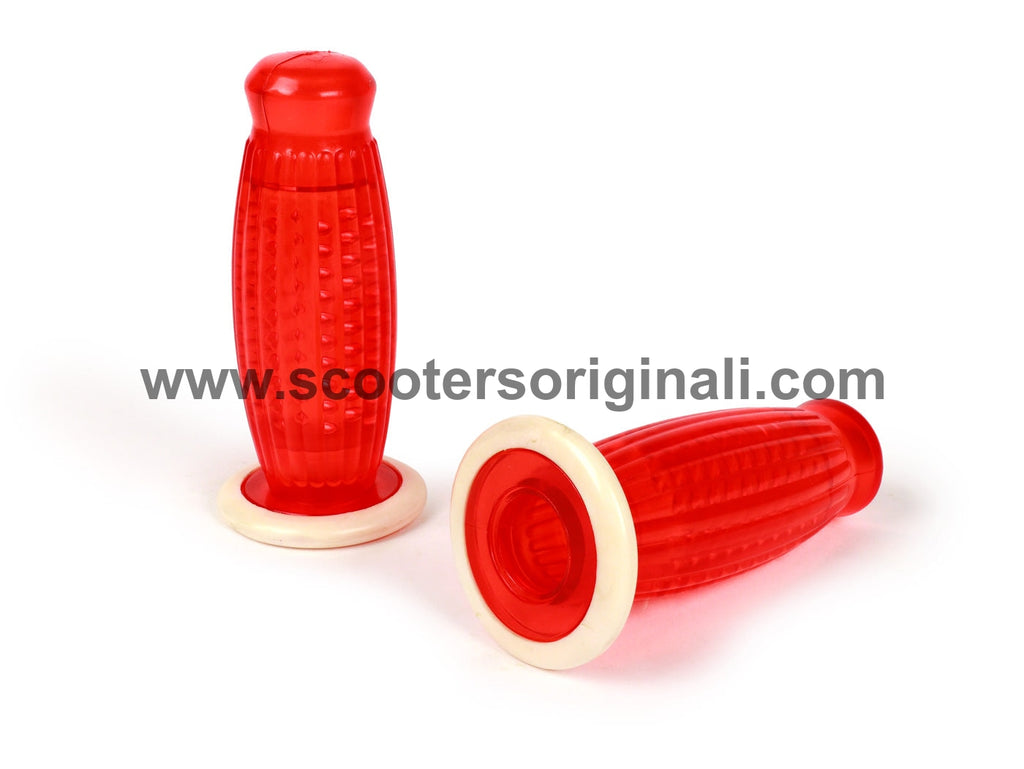 Lambretta Vespa Bubble Superflex Handgrips - Ø=24mm - 120mm - Red