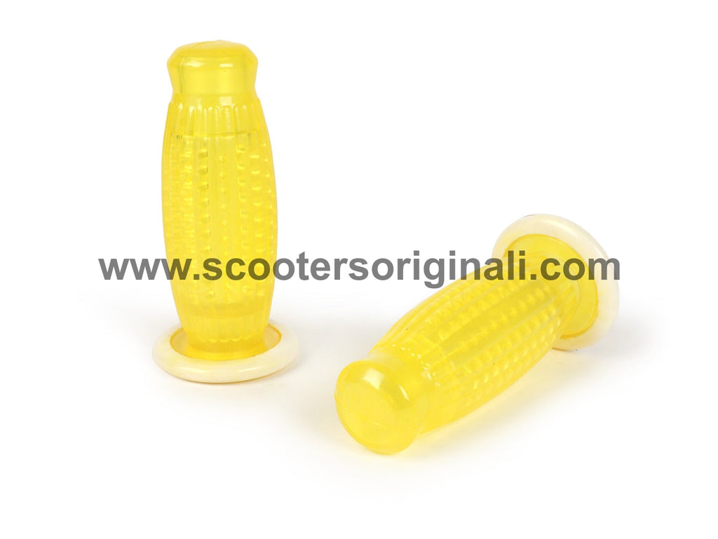 Lambretta Vespa Bubble Superflex Handgrips - Ø=24mm - 120mm - Yellow