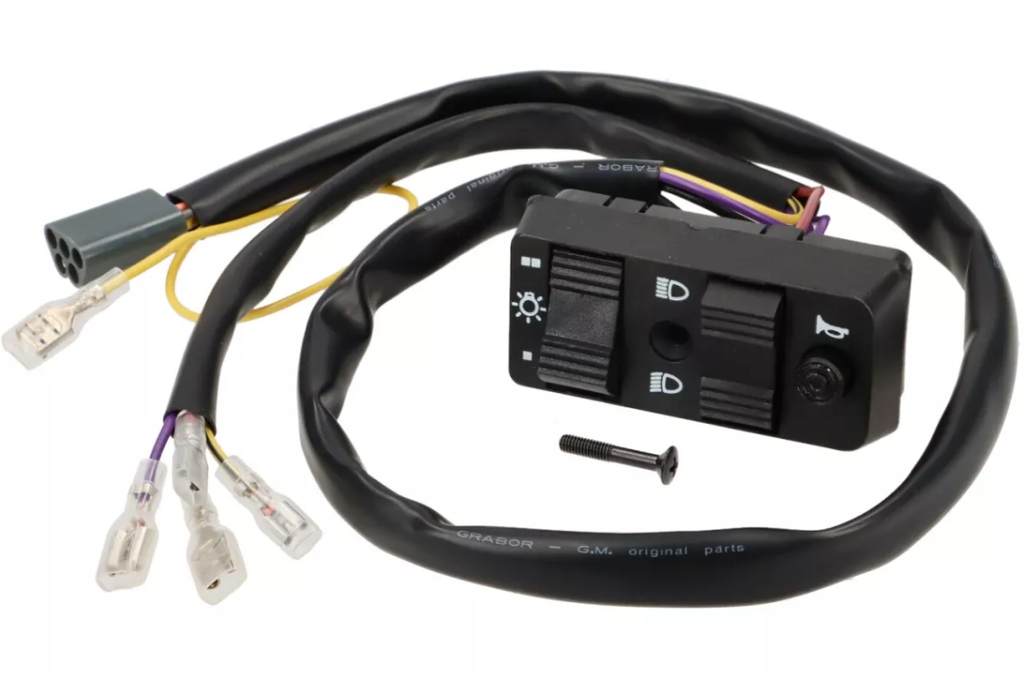 Vespa Light Switch - PK125 XL ETS PX Elestart 1984-1998 - 10 Wire DC Models With Battery --GRABOR
