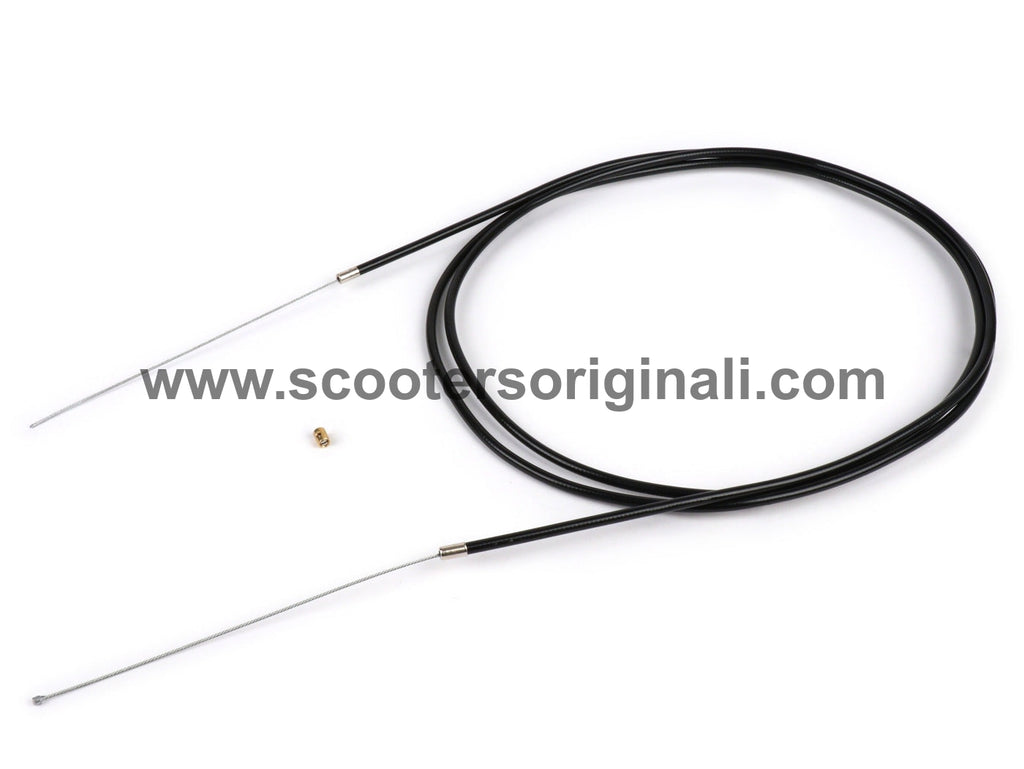 Lambretta Vespa - Long Throttle Cable - Complete - Black - BGM
