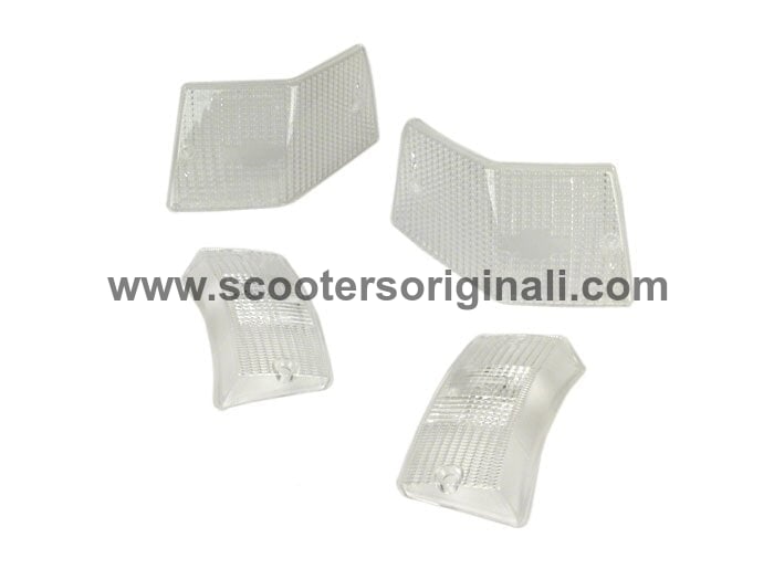 Vespa Turn Signal Lens - Set 4 - Clear - PE / PX / Stella