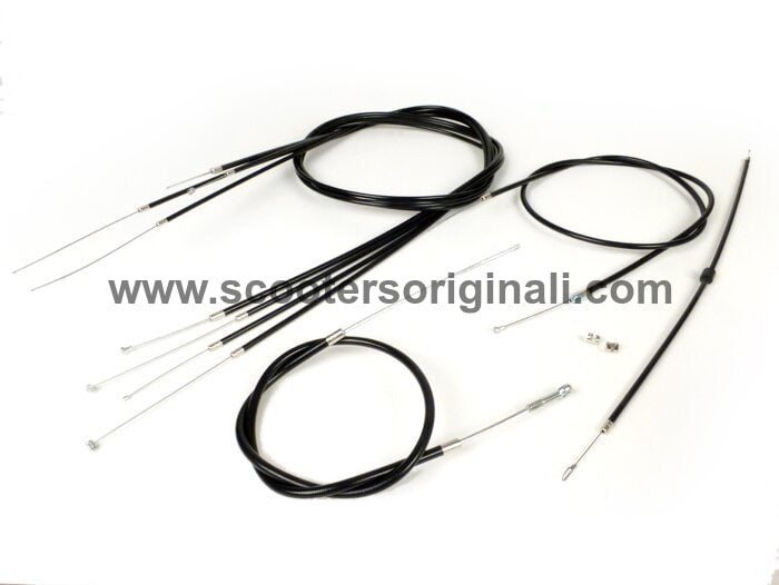 Vespa - Teflon Lined Cable Set - Black P-PE - BGM PRO