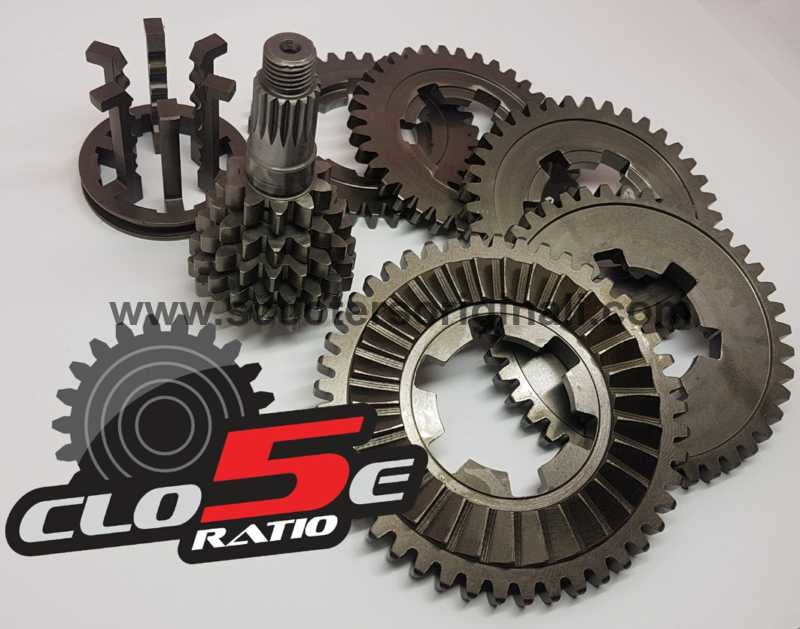 Lambretta 5 Speed Close Ratio Gearbox - CLO5E 5 -34 Tooth 5th Gear- AF Rayspeed