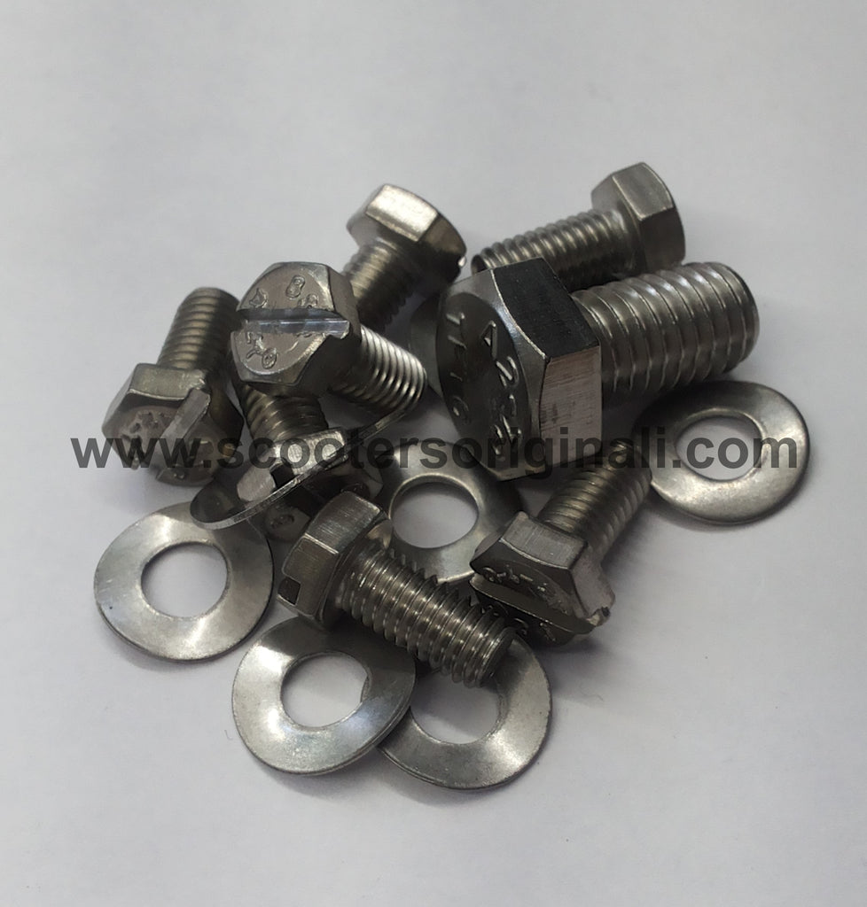 Lambretta Cylinder Cowling and Flywheel Cover - Slotted Bolt Hardware Kit - Series 1 - 3 & GP