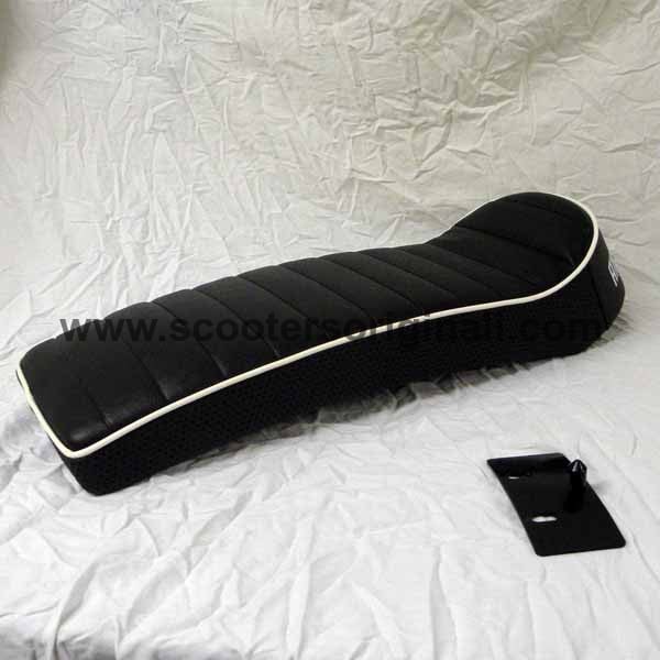Lambretta: Ancillotti Seat - Cutback - "Ancillotti Racing" Black