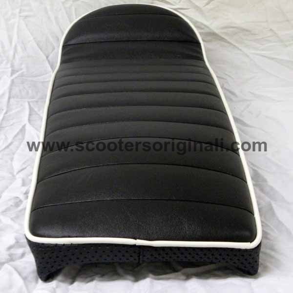 Lambretta: Ancillotti Seat - Cutback - "Ancillotti Racing" Black