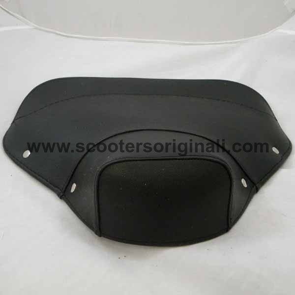 Lambretta: Seat Cover, Saddle - Black - Rear - OEM Repro