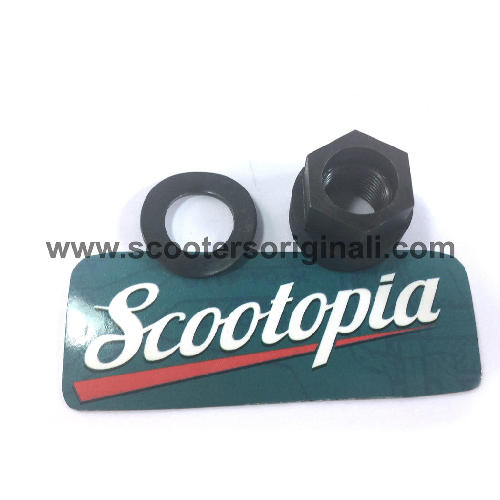 Lambretta Flywheel Nut & Washer - 21.6mm width - Li / SX / TV - Scootopia