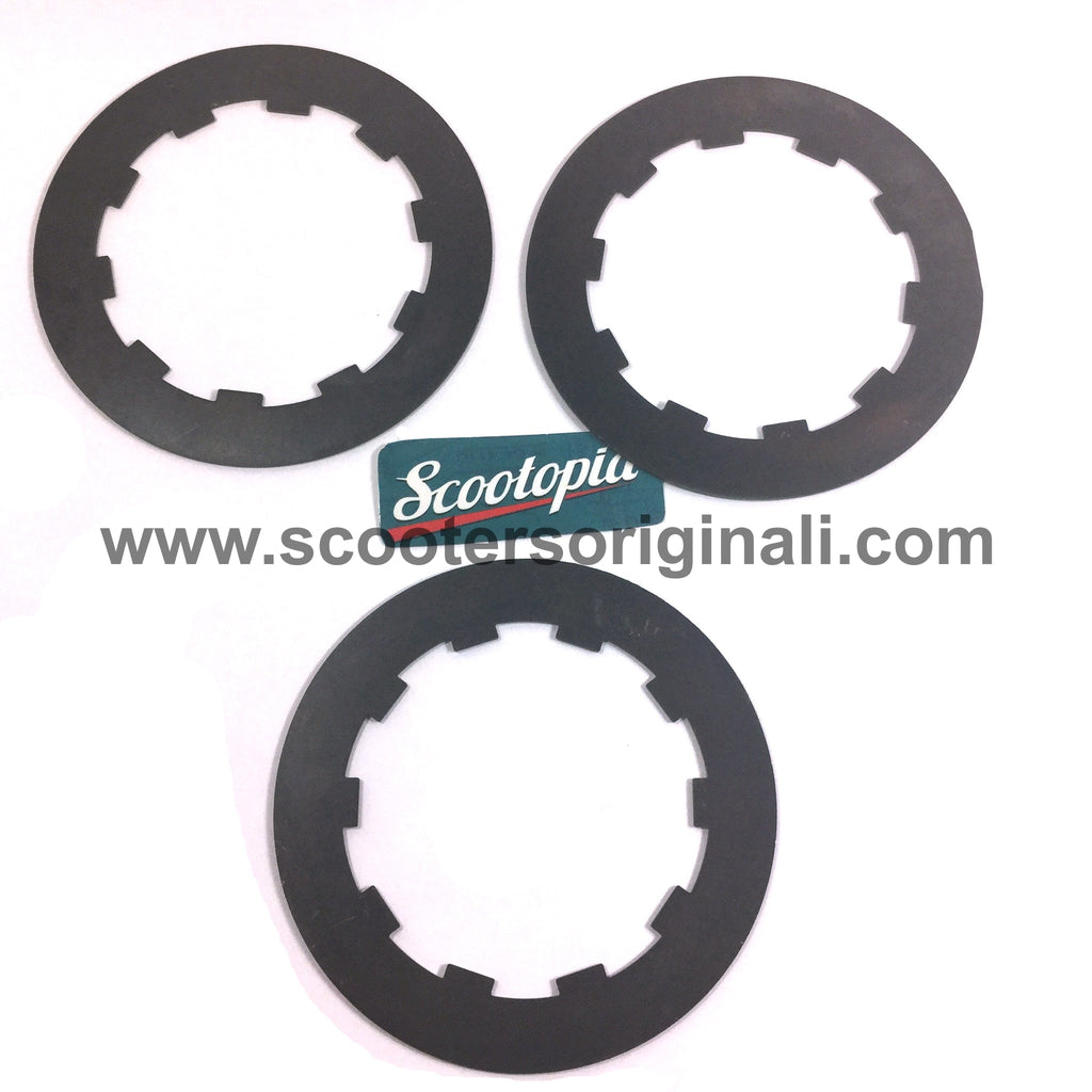 Lambretta Clutch Metal Disc - Standard 1.5mm thick - Set/3 - Scootopia