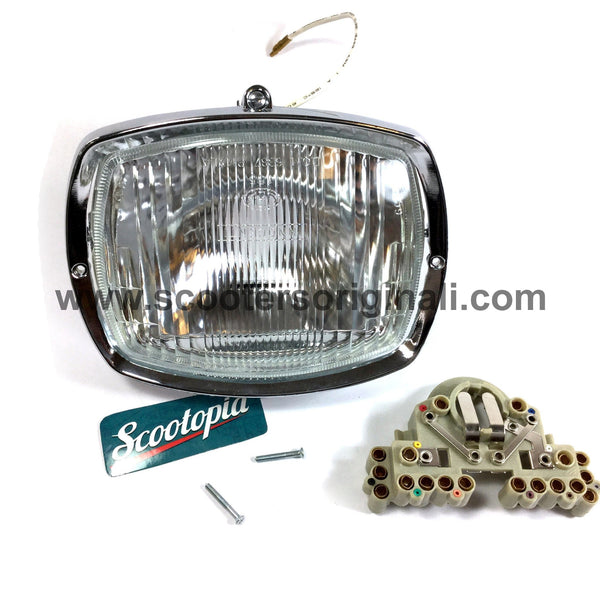 Lambreta Complete Headlight Unit - DL / GP - Glass Lens - Scootopia