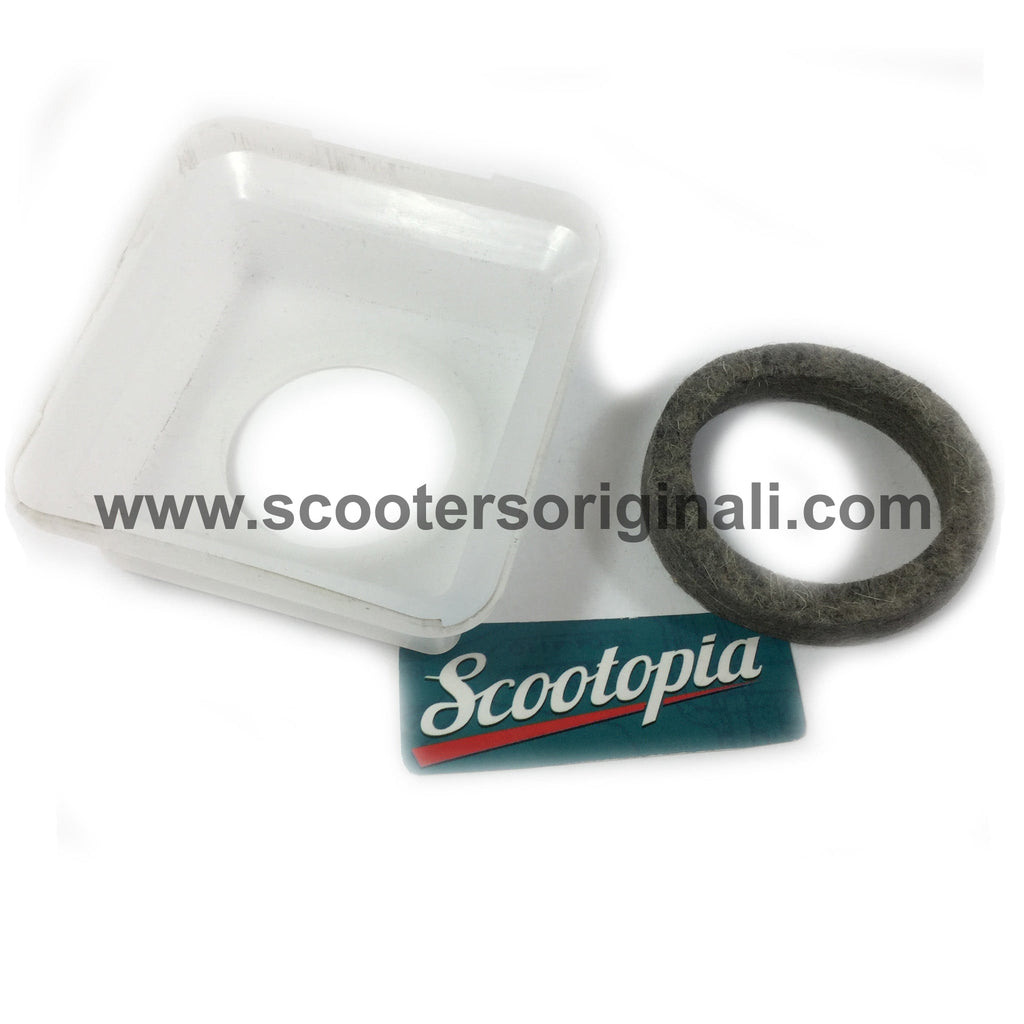 Lambretta Gas Tank Drip Tray and Felt Ring Set - Series 1 / Series 2 / Series 3