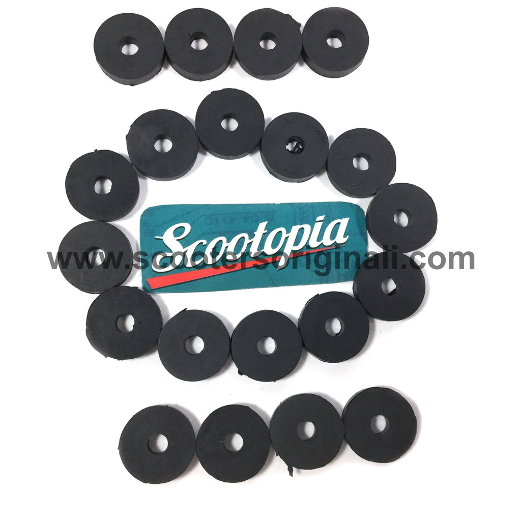 Lambretta Floorboard Anti Vibration Rubber Kit - Series 1 / Series 2 - Set/16 - Scootopia