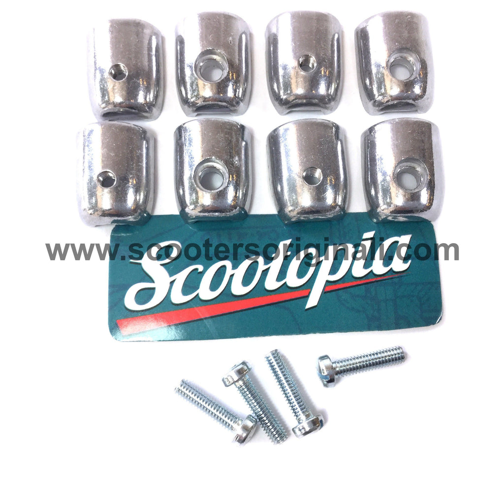 Lambretta Legshield Beading Endcap - Upper & Lower - Series 1 & Series 2 - Set / 4 - Scootopia