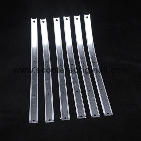 Lambretta: Floor Channel, Aluminum - Series 1 / 2 - Set / 6