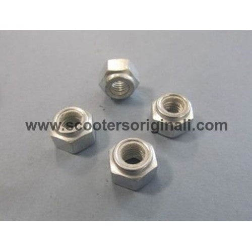 Nut, Nylok - 8mm / 14mm - Zinc - Set / 4 - Scootopia