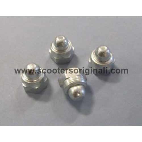 Lambretta Nut, Dome - 8mm / 14mm - Zinc - Set / 4 - Scootopia