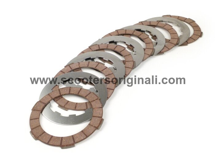 Lambretta - Clutch Plate Set 6 friction plates - Steels - BGM