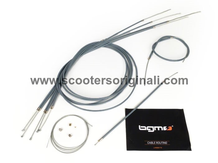 Lambretta Cable Set - Series 1 - 3 -  Friction Free - Grey - BGM