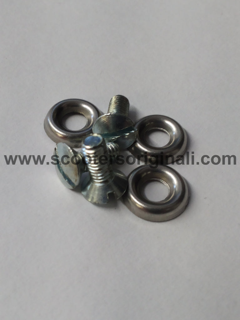 Lambretta Series 2 - 3  Headlamp Rim Screw & Finishing Washer Set of 3 - Scootopia
