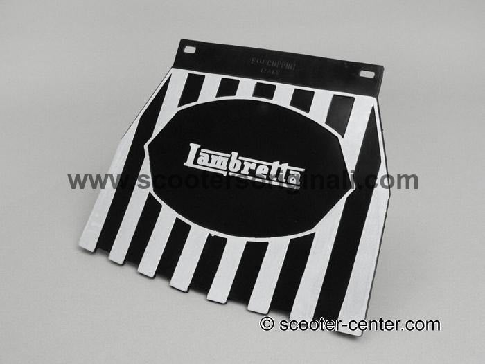 Lambretta CLASSIC  Black-White Rear Mudflap - A.M.S Cuppini