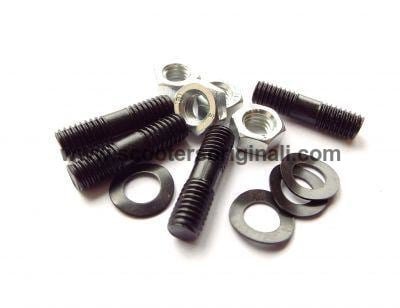 Lambretta Rear Hub Bearing Plate - Stud Nut and Washer Set - Scootopia