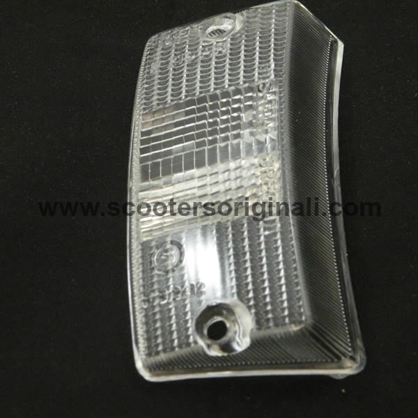 Vespa: Turn Signal Lens - Front Right - Clear - PE/PX/Stella