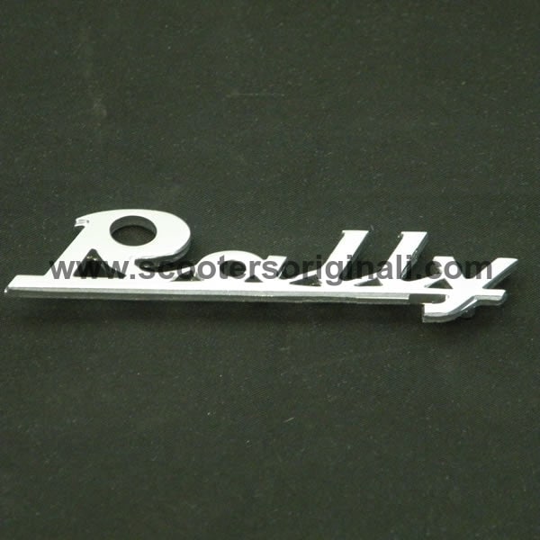 Vespa: Badge - Legshield - "Rally" - Script