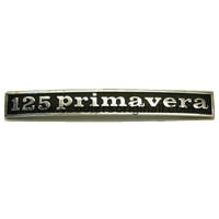 Vespa: Badge - Rear - "125 Primavera" - Rectangular
