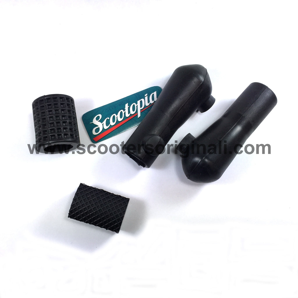 Vespa Rubber Kit - "Foot Use" Rubber Pads - Stand, Brake, Kickstart - Scootopia