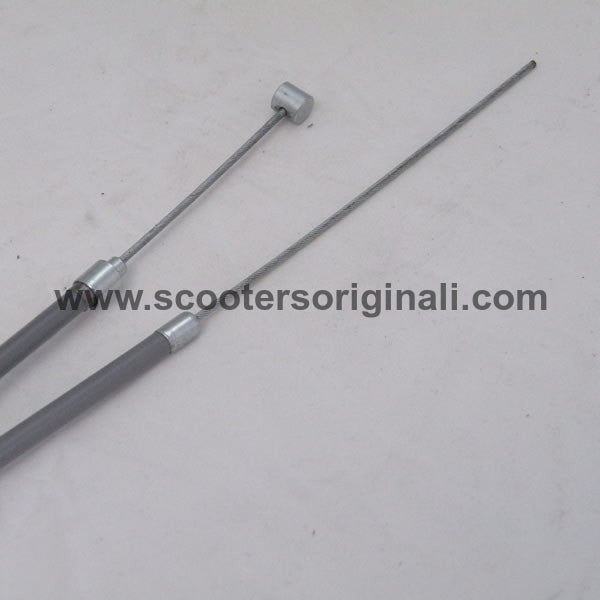 Vespa: Cable, Complete - Front Brake with Barrel - 10 inch