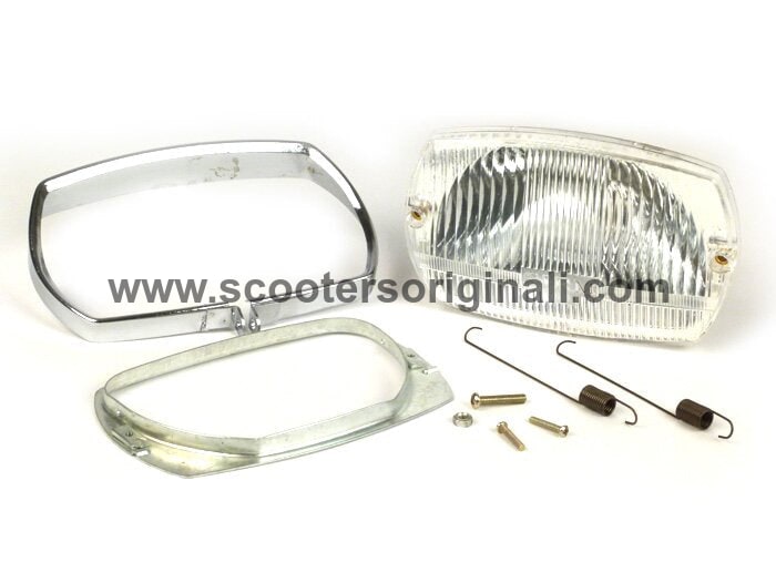 Vespa Headlight Unit - Small Frame - Rectangle Complete - Small Frame - SIEM