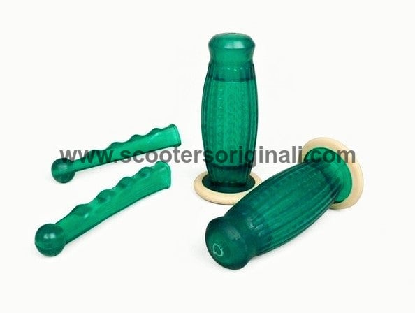 Lambretta Vespa Superflex Bubble Handgrips and Lever Covers - Ø=22mm - Green