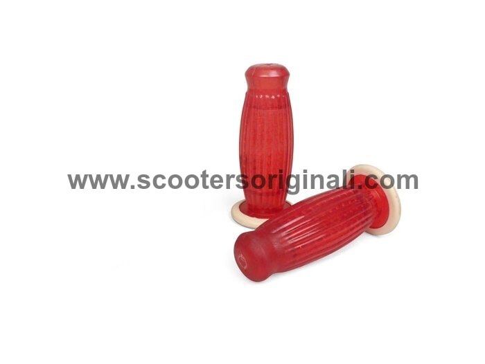 Lambretta Vespa Superflex Bubble Handgrips - Ø=22mm - Red