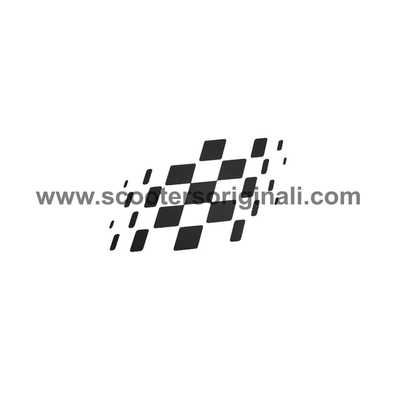 Lambretta GP Chequered Flag Legshield Sticker - Scootopia