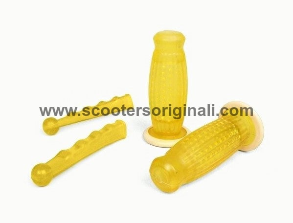 Lambretta Vespa Superflex Bubble Handgrips and Lever Covers - Ø=22mm - Yellow