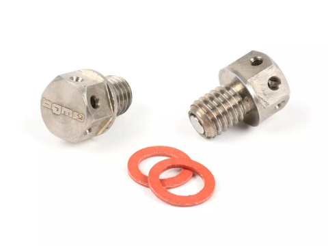 Vespa Magnetic Oil Level & Drain Plug Set - M8 x 8mm - BGM PRO