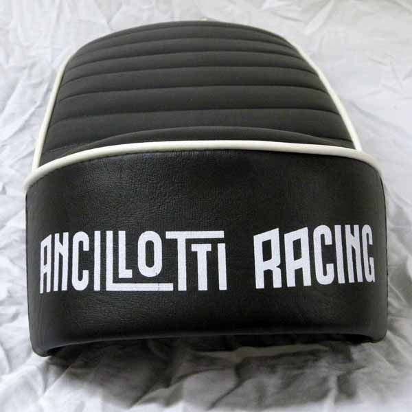 Lambretta: Ancillotti Seat - Cutback - "Ancillotti Racing" Black