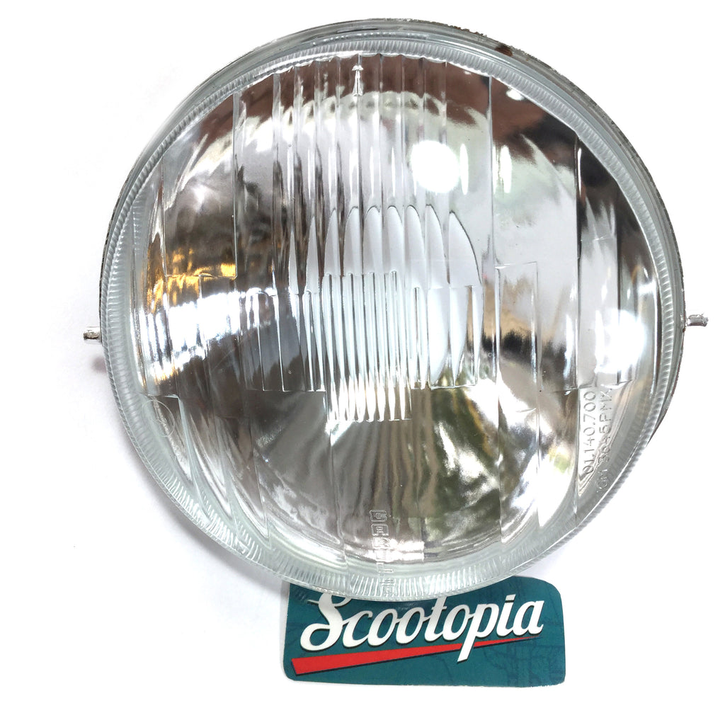 Lambretta Headlight - Glass & Reflector - SX / TV / Special  - Carello - Scootopia