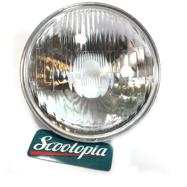 Lambretta Headlight - Glass & Reflector - Li Series 1 / Series 2 / Series 3 - Carello - Scootopia