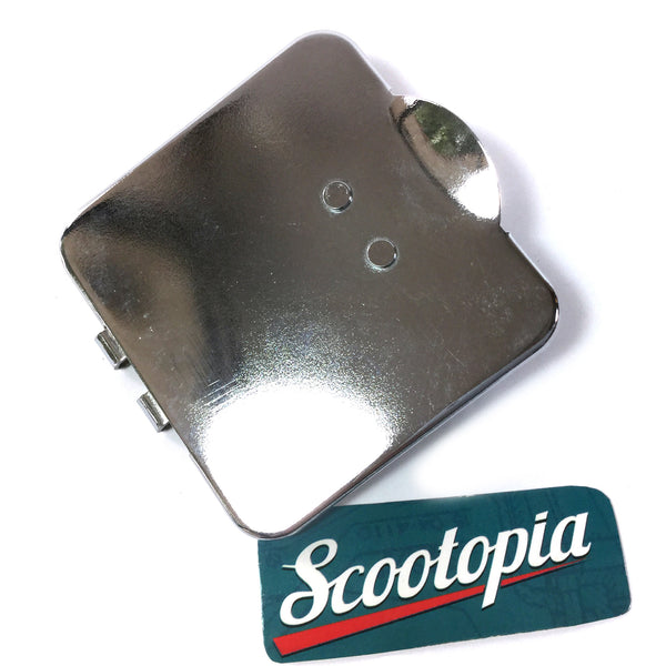Lambretta Tank Lid Flip Cover - Metal - Chrome - Series 1 / 2 / 3 / Serveta - Scootopia