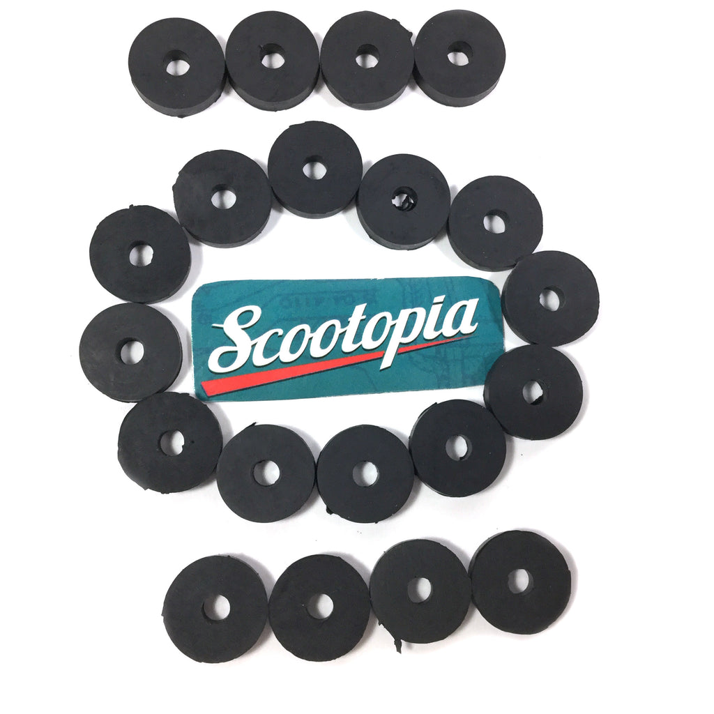 Lambretta Floorboard Anti Vibration Rubber Kit - Series 1 / Series 2 - Set/20 - Scootopia