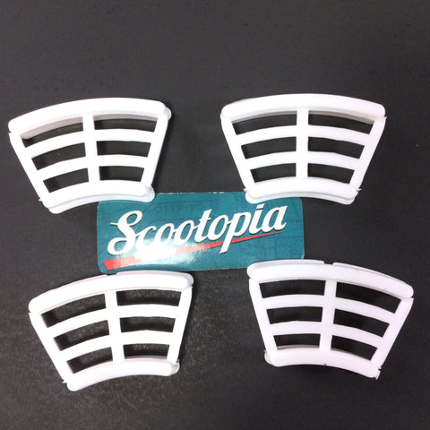 Lambretta Disk Brake Windows - Set of 4 - White - Scootopia