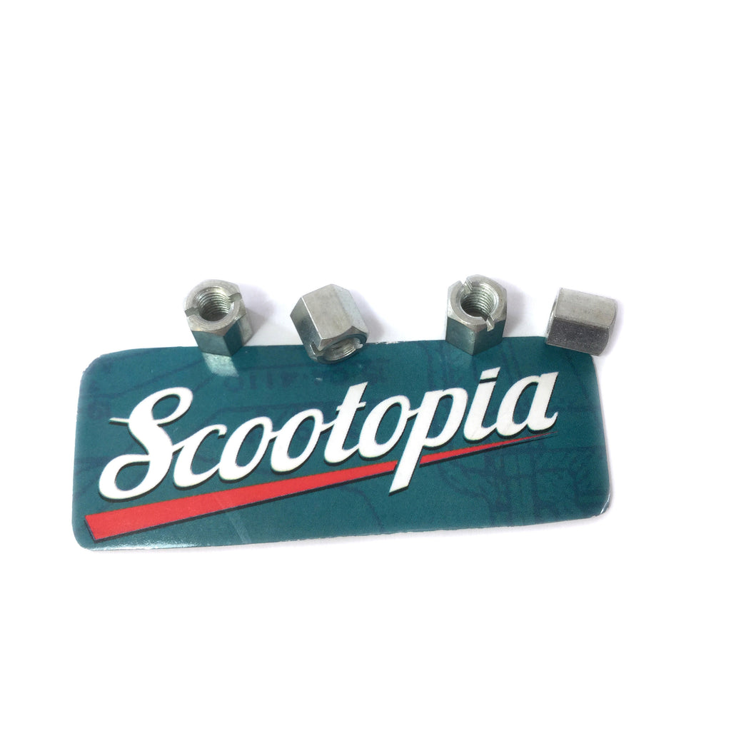 Lambretta Slotted Nut - Outer Floor Plastic - Set / 4 - Scootopia