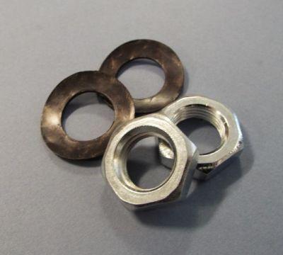 Lambretta Rear Shock Nuts And Black Steel Washers - Zinc Plated For All Models - Scootopia