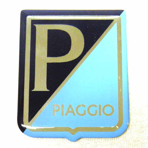 Vespa: Badge - Legshield - Piaggio Shield - Printed Metal Type