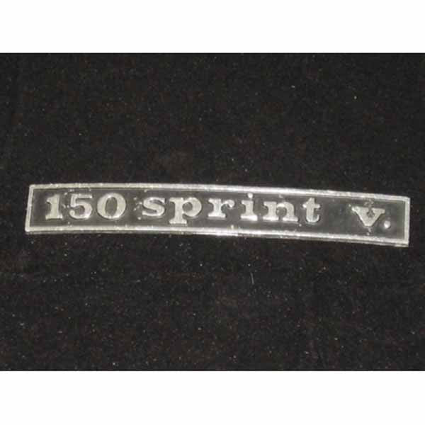 Vespa Rear Frame Badge - "150 Sprint V" - Rectangular