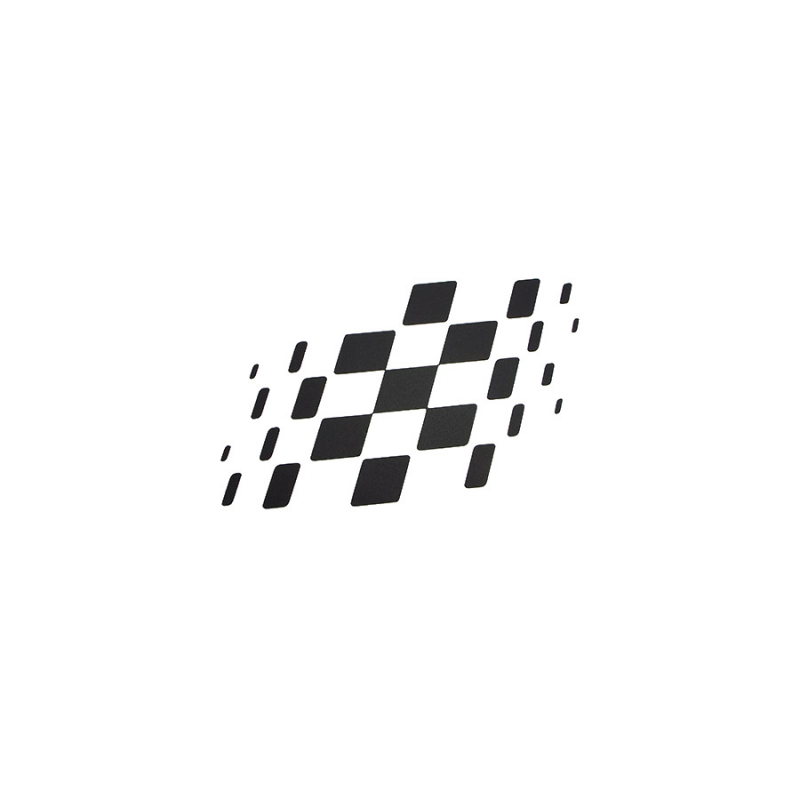 Lambretta GP Chequered Flag Legshield Sticker - Scootopia